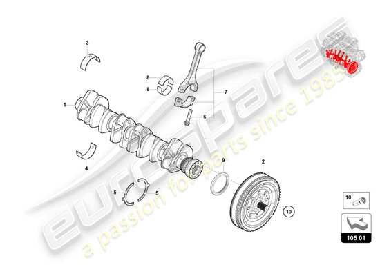 a part diagram from the Lamborghini Revuelto parts catalogue