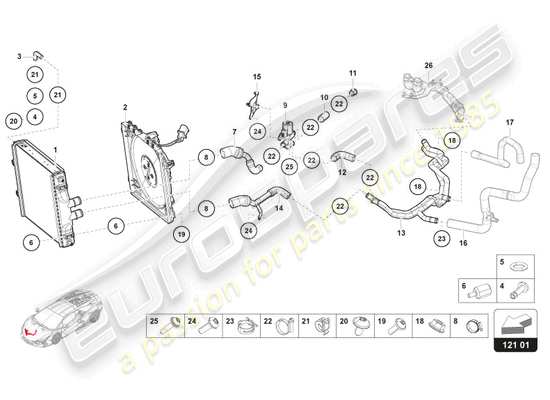 a part diagram from the Lamborghini Revuelto parts catalogue