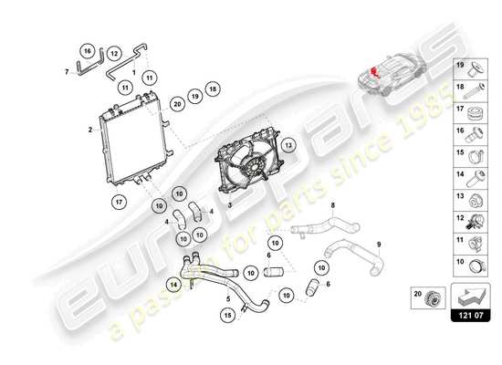 a part diagram from the Lamborghini Revuelto parts catalogue