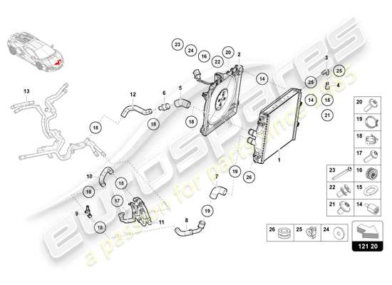 a part diagram from the Lamborghini Revuelto parts catalogue