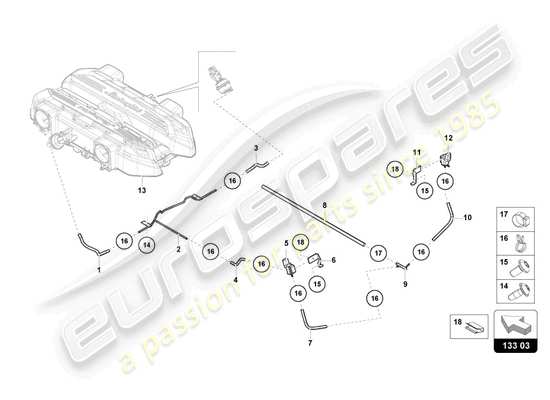 a part diagram from the Lamborghini Revuelto parts catalogue