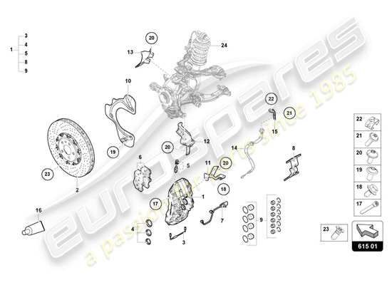 a part diagram from the Lamborghini Revuelto parts catalogue