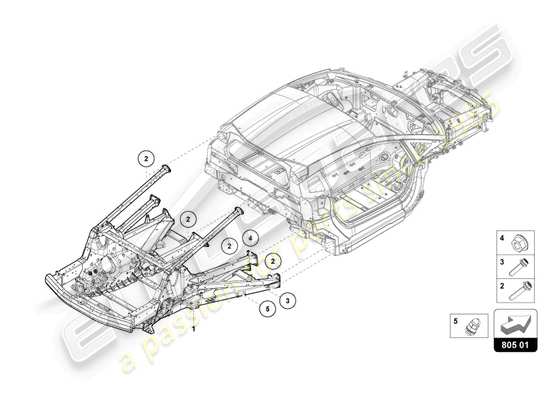 a part diagram from the Lamborghini Revuelto parts catalogue