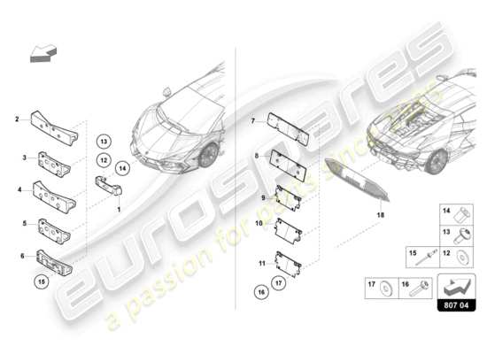 a part diagram from the Lamborghini Revuelto parts catalogue