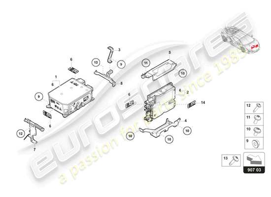 a part diagram from the Lamborghini Revuelto parts catalogue