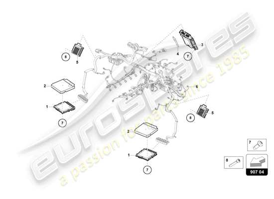 a part diagram from the Lamborghini Revuelto parts catalogue