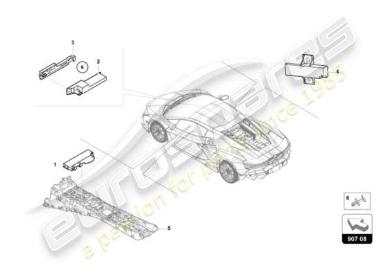 a part diagram from the Lamborghini Revuelto parts catalogue