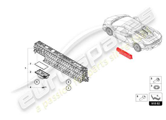 a part diagram from the Lamborghini Revuelto parts catalogue