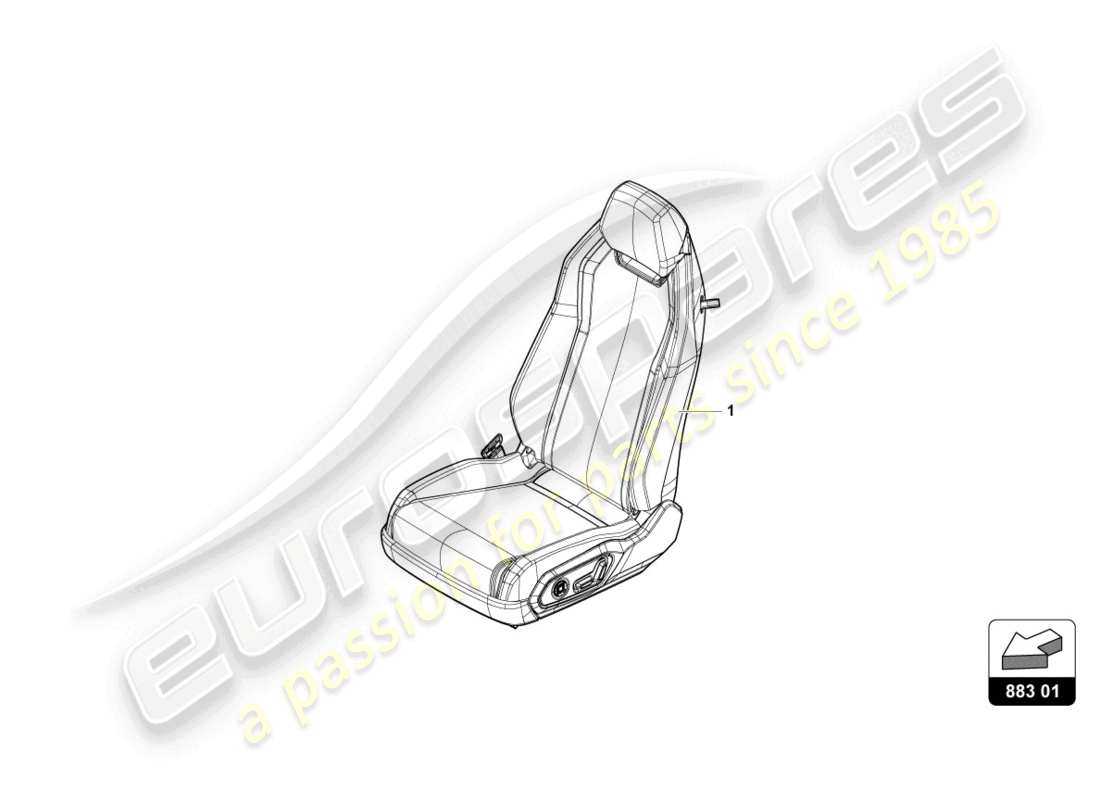 Lamborghini Urus (2020) REAR SEATS Part Diagram