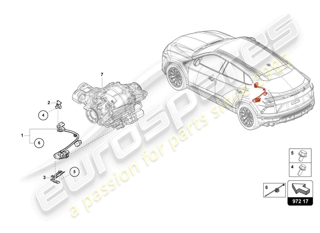 Lamborghini Urus (2020) ADAPTER CABLE LOOM Parts Diagram