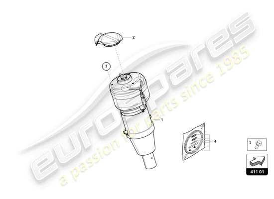 a part diagram from the Lamborghini Urus (2020) parts catalogue