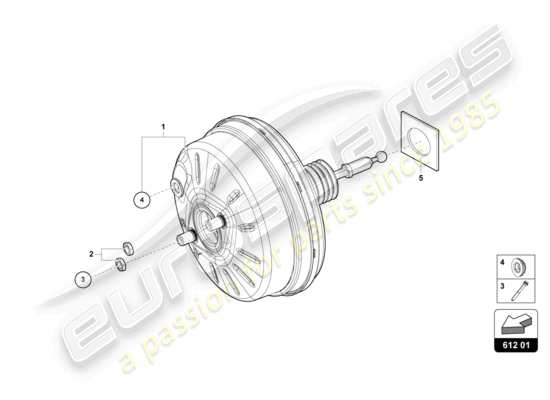 a part diagram from the Lamborghini Urus parts catalogue