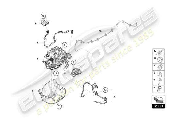 a part diagram from the Lamborghini Urus (2020) parts catalogue