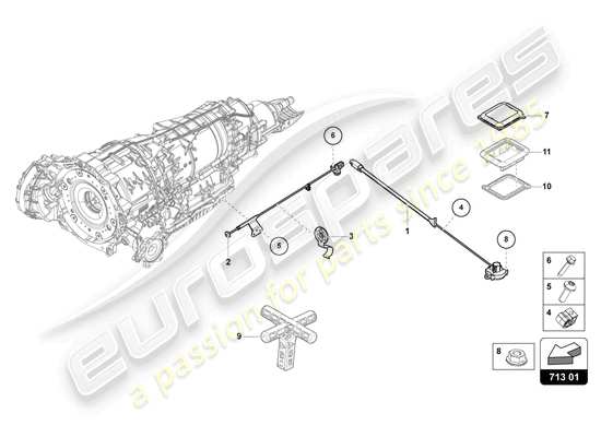 a part diagram from the Lamborghini Urus parts catalogue