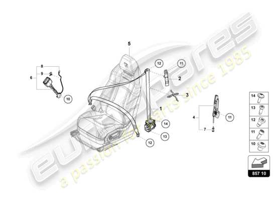 a part diagram from the Lamborghini Urus (2020) parts catalogue