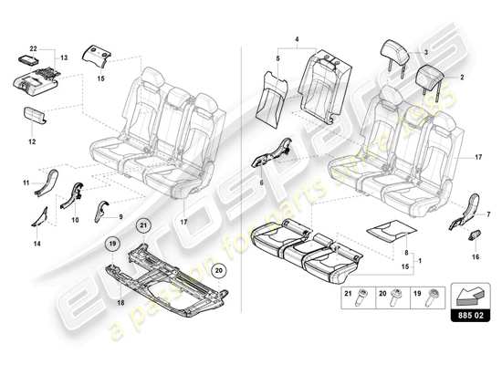 a part diagram from the Lamborghini Urus parts catalogue