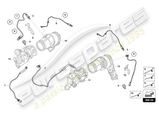 a part diagram from the Lamborghini Urus parts catalogue