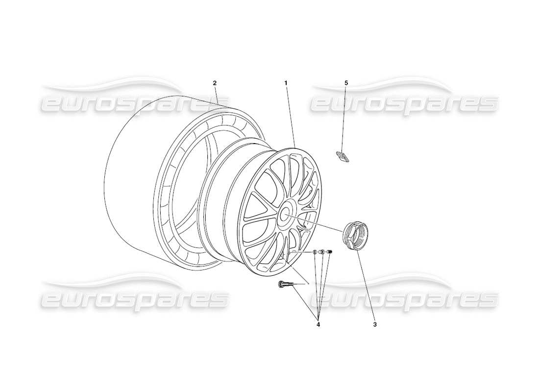 Ferrari 430 Challenge (2006) Wheels Part Diagram