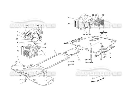 a part diagram from the Ferrari 430 parts catalogue