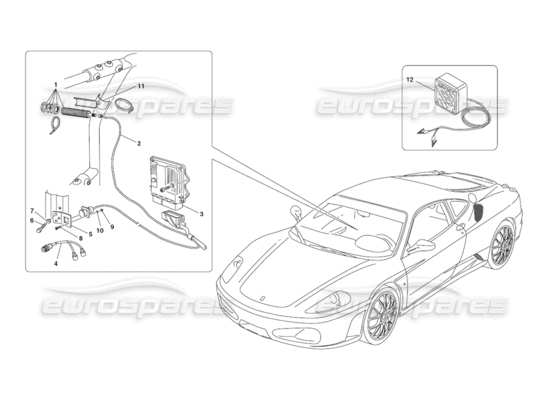 a part diagram from the Ferrari 430 parts catalogue