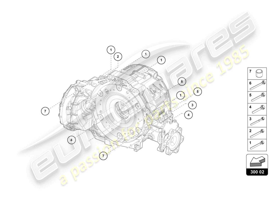 Lamborghini Urus (2021) ASSEMBLY PARTS FOR engine AND GEARBOX 4.0 LTR. Part Diagram