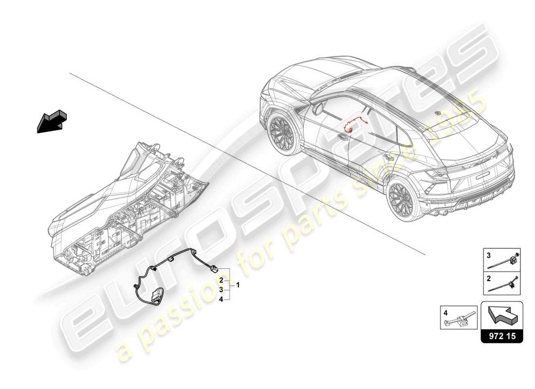 Lamborghini Urus (2021) WIRING HARNESS FOR BLOWER Part Diagram