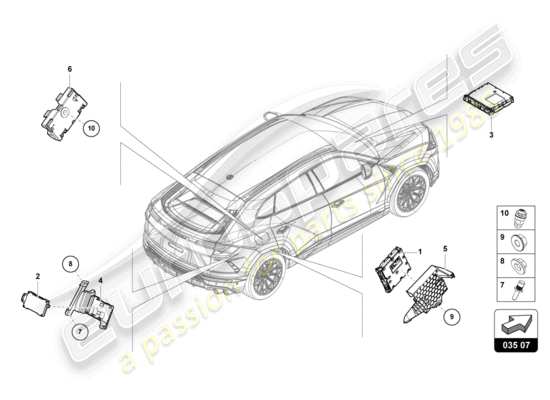 a part diagram from the Lamborghini Urus (2021) parts catalogue