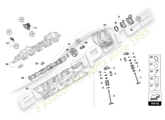 a part diagram from the Lamborghini Urus parts catalogue