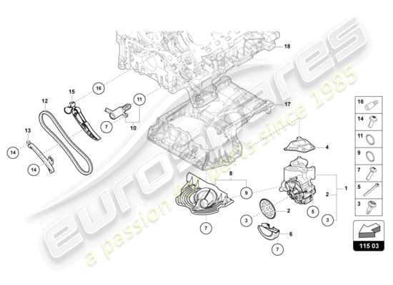 a part diagram from the Lamborghini Urus parts catalogue