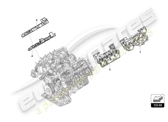 a part diagram from the Lamborghini Urus parts catalogue