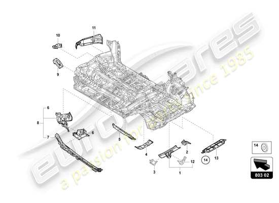 a part diagram from the Lamborghini Urus (2021) parts catalogue