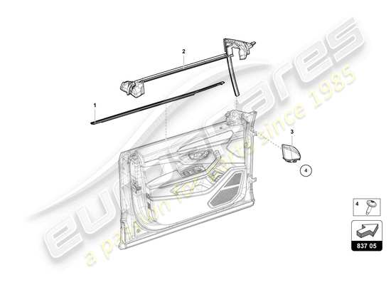 a part diagram from the Lamborghini Urus parts catalogue