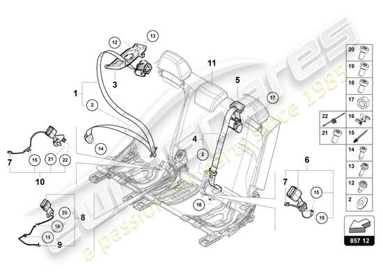 a part diagram from the Lamborghini Urus parts catalogue