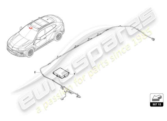 a part diagram from the Lamborghini Urus (2021) parts catalogue