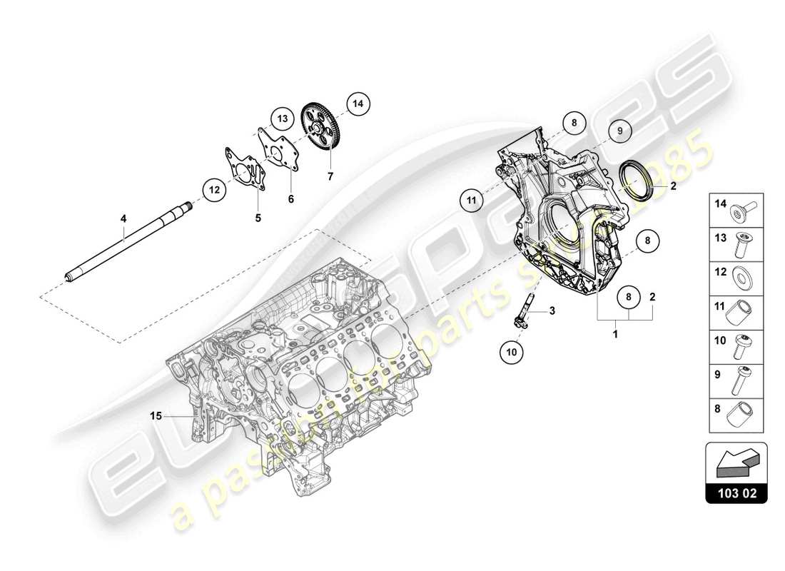 Lamborghini Urus (2019) oil sump Part Diagram