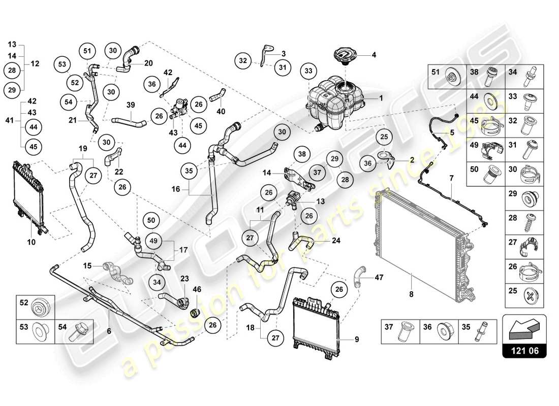 Lamborghini Urus (2019) COOLER FOR COOLANT Part Diagram