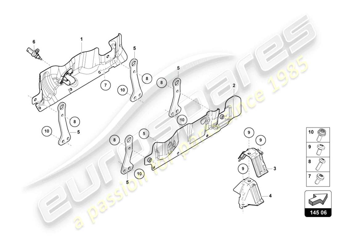 Lamborghini Urus (2019) HEAT SHIELD Part Diagram