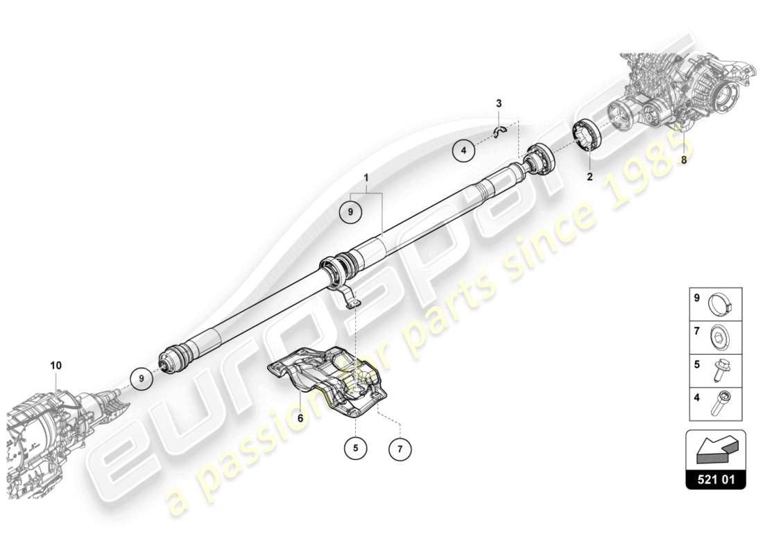 Lamborghini Urus (2019) DRIVE SHAFT Part Diagram