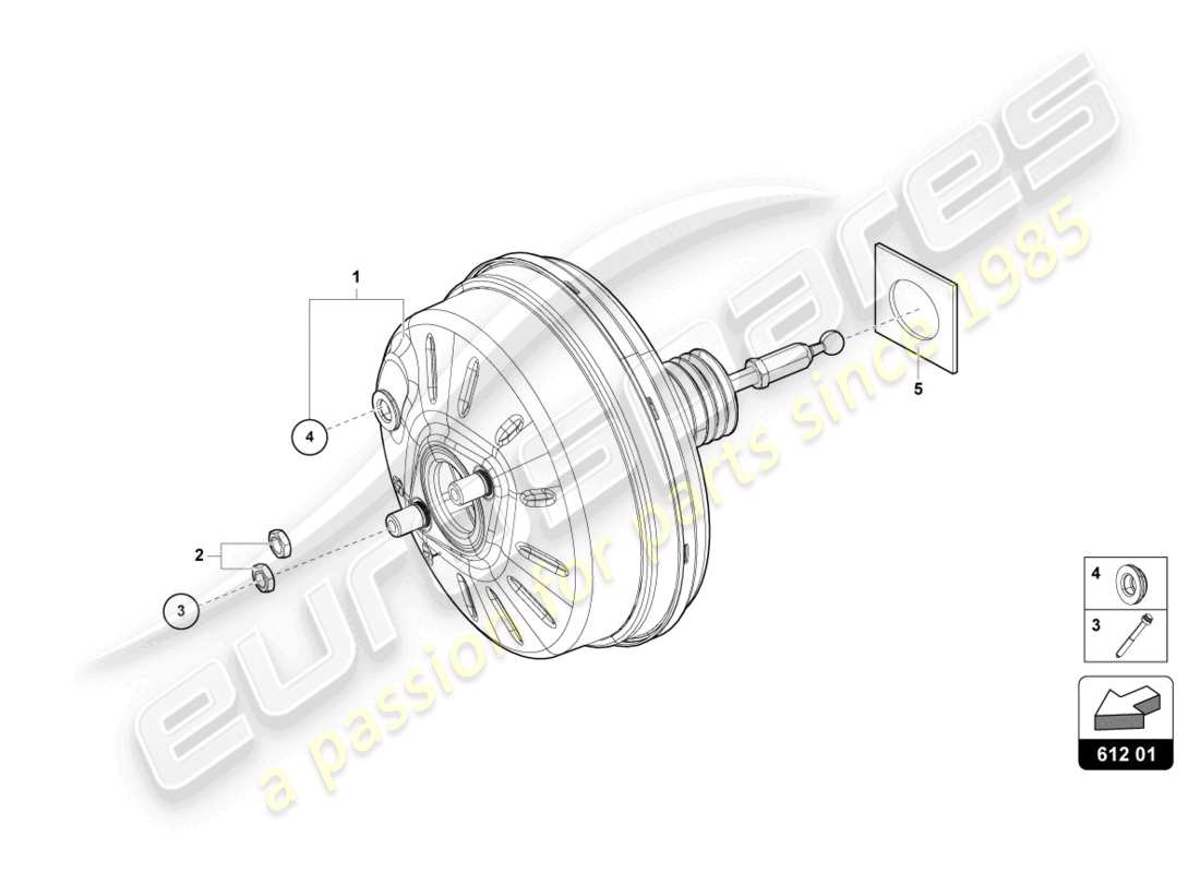 Lamborghini Urus (2019) Brake Servo Part Diagram