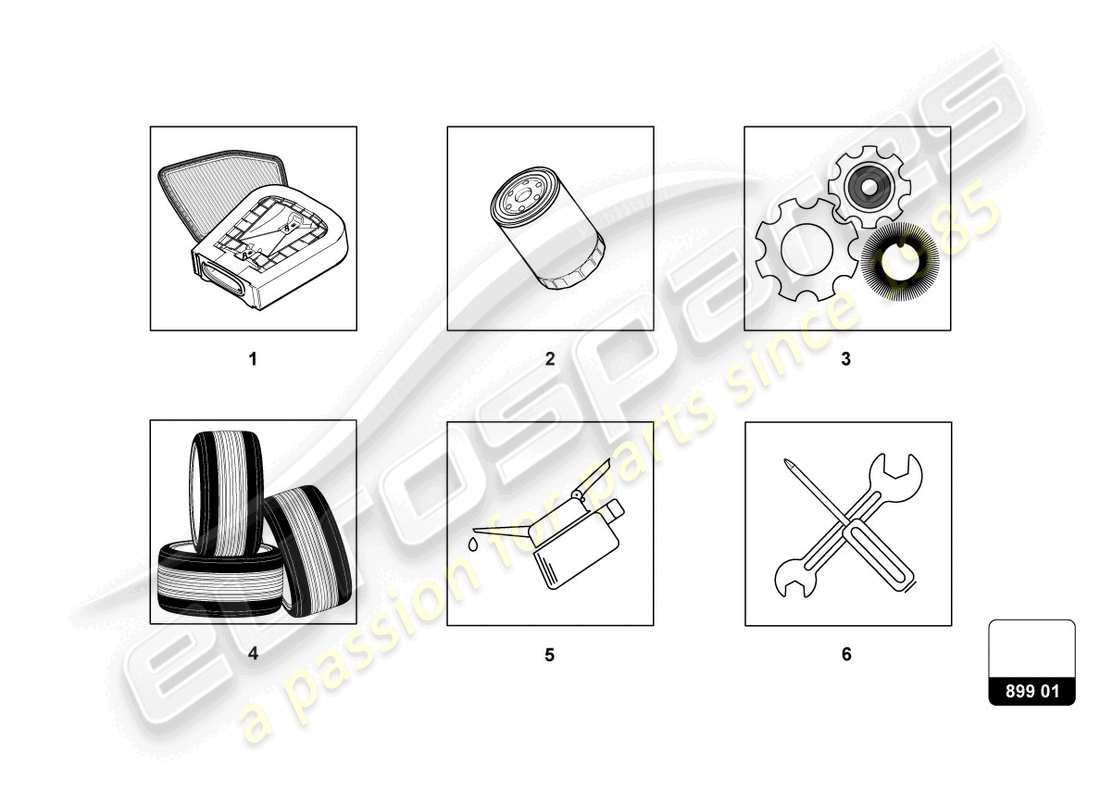 Lamborghini Urus (2019) SERVICE PARTS Part Diagram