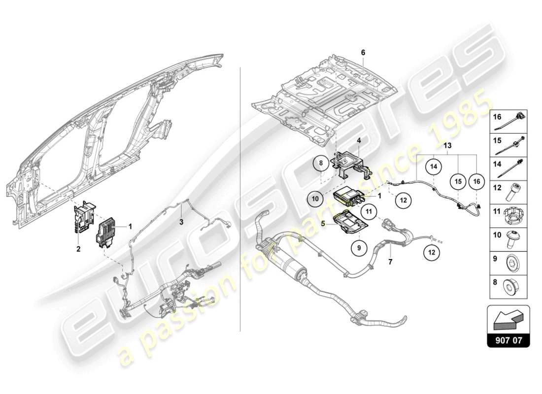 Lamborghini Urus (2019) CONTROL UNIT FOR ACTIVE ROLL STABILISATION Part Diagram