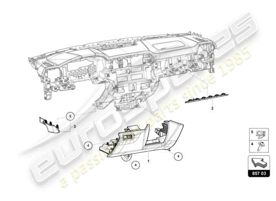 a part diagram from the Lamborghini Urus parts catalogue