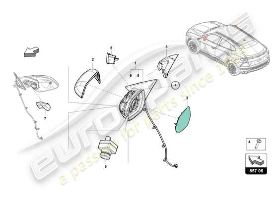 a part diagram from the Lamborghini Urus (2019) parts catalogue