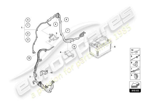 a part diagram from the Lamborghini Urus parts catalogue