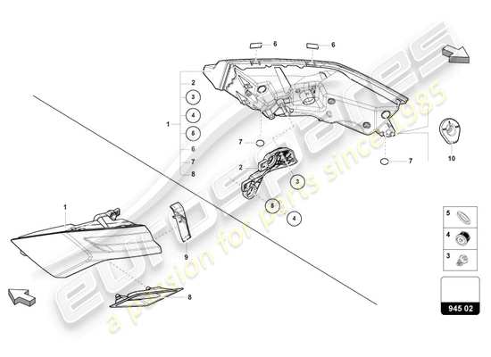 a part diagram from the Lamborghini Urus parts catalogue