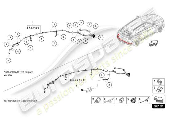 a part diagram from the Lamborghini Urus parts catalogue