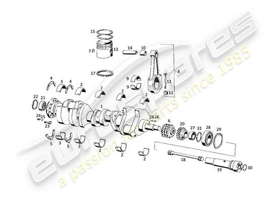 a part diagram from the Maserati Kyalami parts catalogue