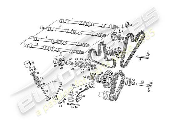a part diagram from the Maserati Kyalami parts catalogue