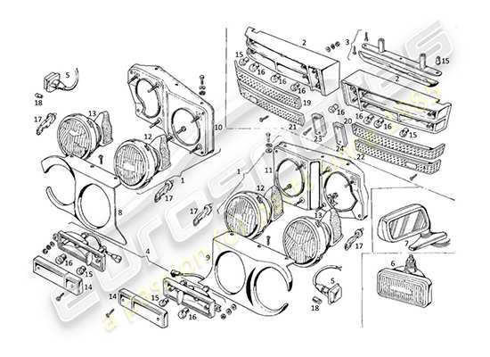 a part diagram from the Maserati Kyalami parts catalogue