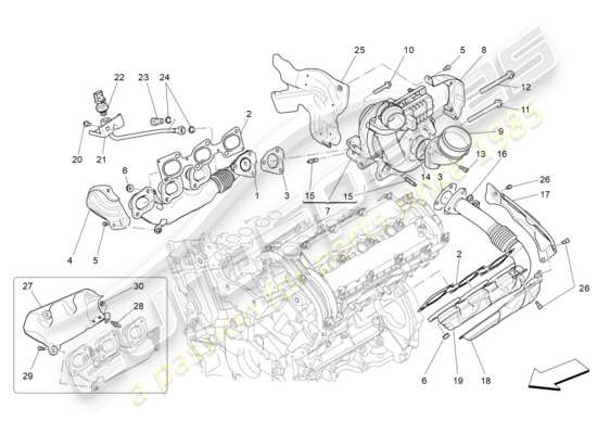 a part diagram from the Maserati Levante parts catalogue